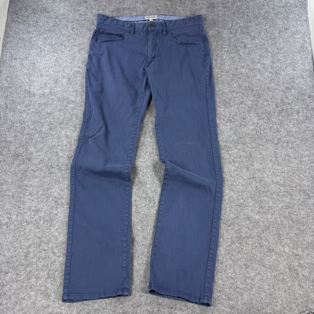 Peter Millar Ultimate Sateen Five Pocket Pants Mens 33x30 Blue Stretch